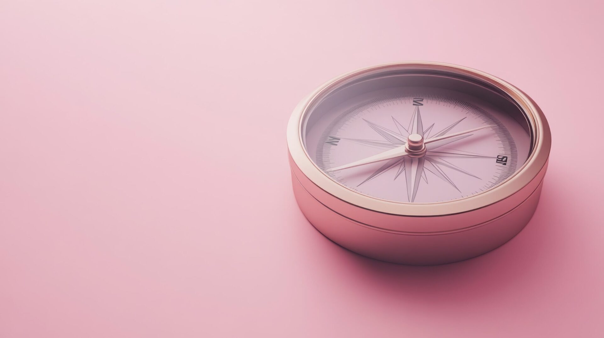 Compass pointing north, symbolising strategic direction and clarity in brand-first SEO