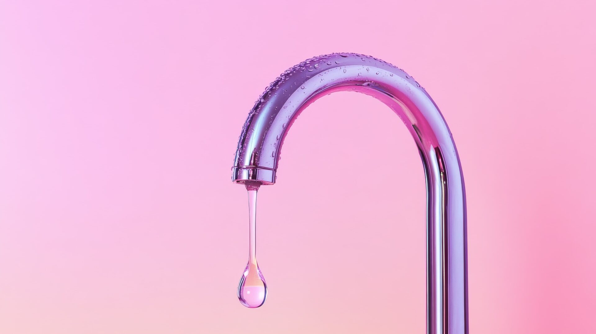 Close-up of a chrome tap with a single water droplet falling, symbolising the controlled leak of Google’s internal documents and its impact on SEO strategy
